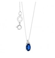 Collana Comete Donna Storia Di Luce in Oro bianco Zaffiro 0.6 Ct GLB1615 - GLB1615